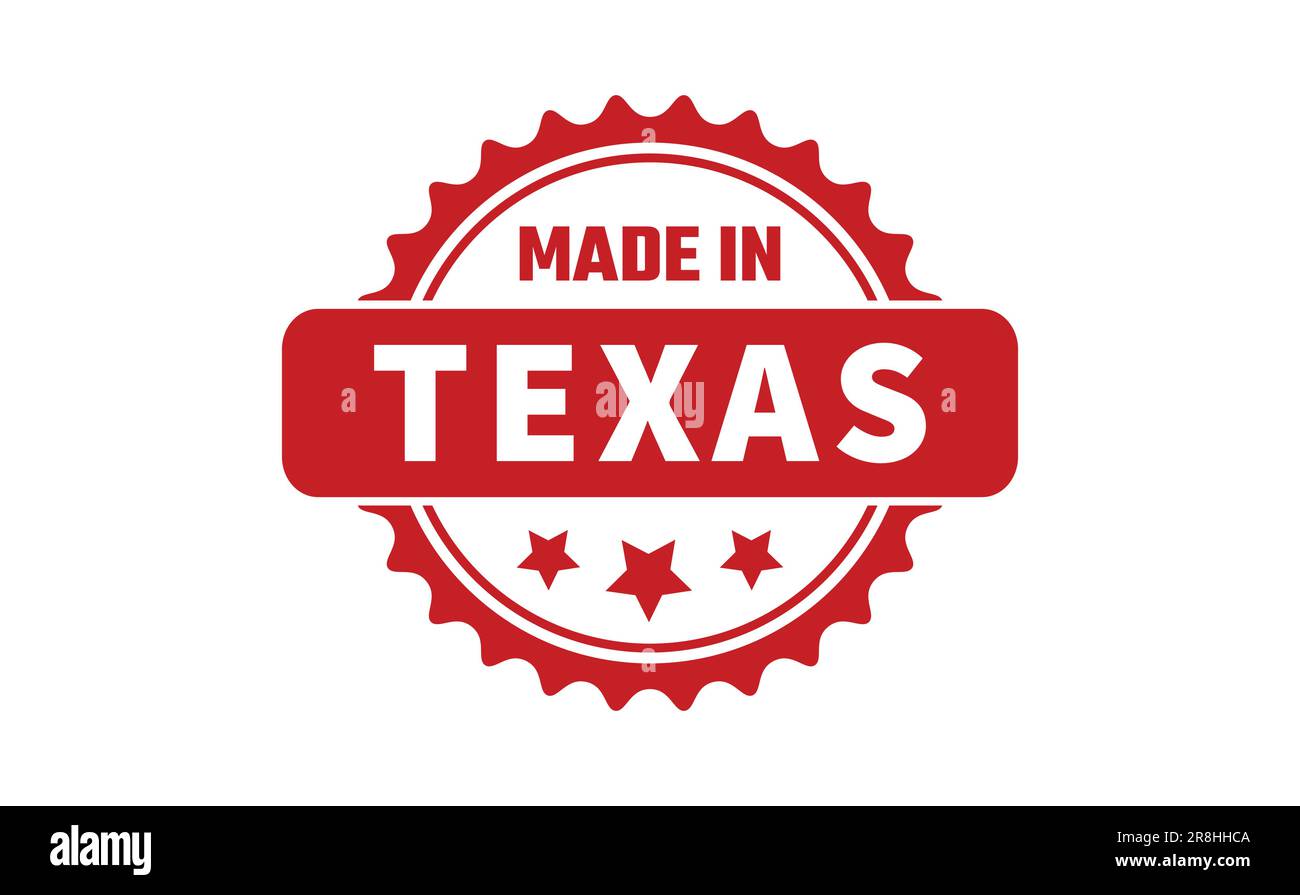 Made In Texas Rubber Stamp Stock Vector