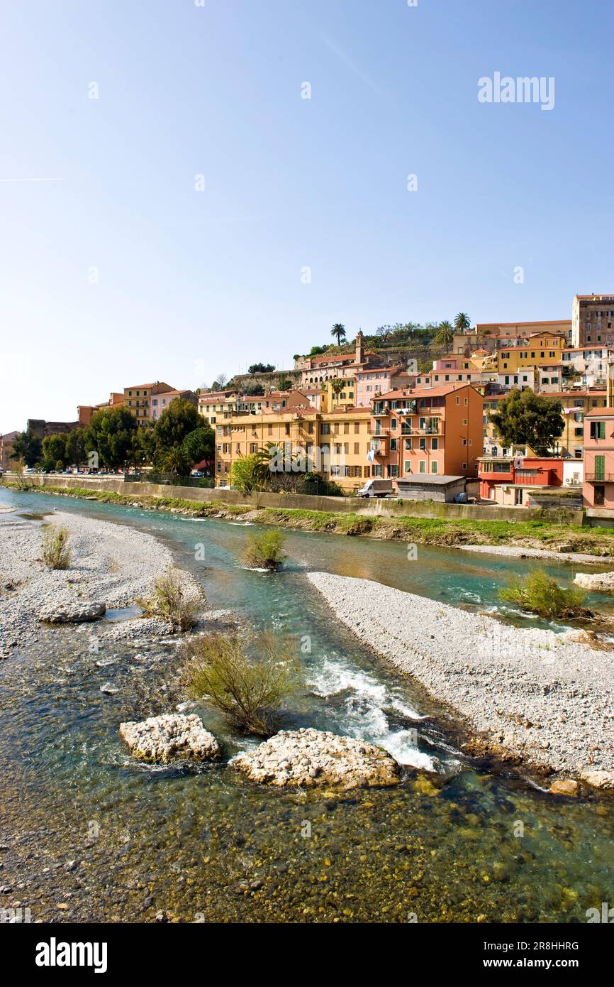 Roia River. Ventimiglia. Liguria. Italy Stock Photo