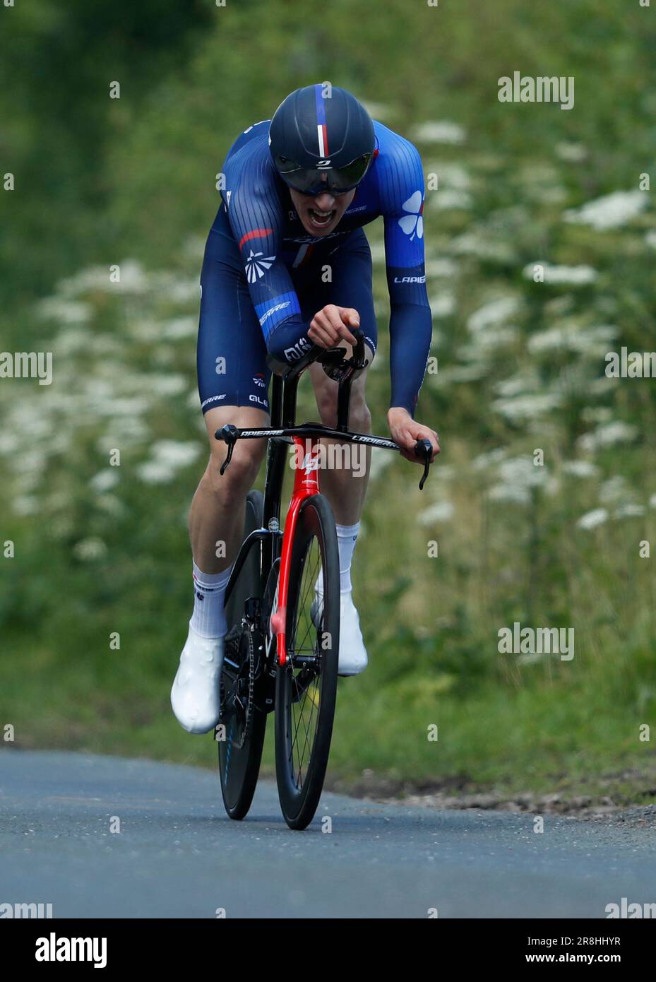 GroupamaFDJ's Lewis Askey in action during the elite men's time trial