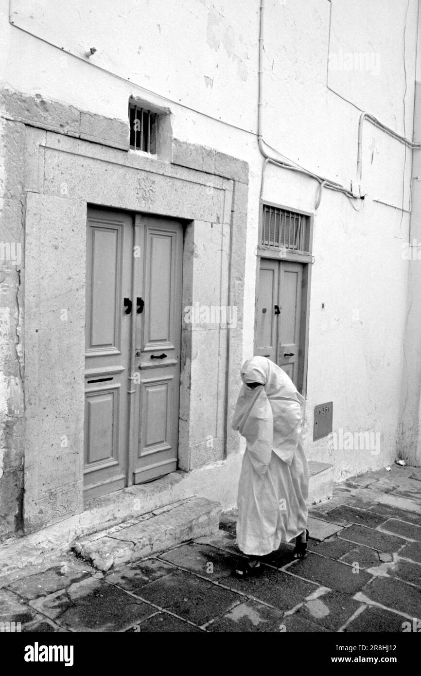 Woman. Sidi Bou Said. Tunisia Stock Photo