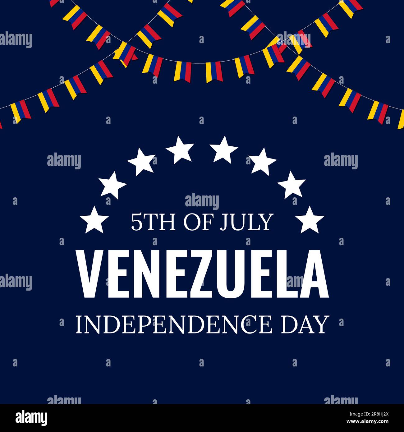 Venezuela Independence Day banner. National holiday celebrated on July