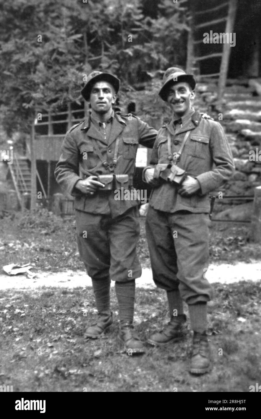 Italian Soldiers. Second World War Stock Photo