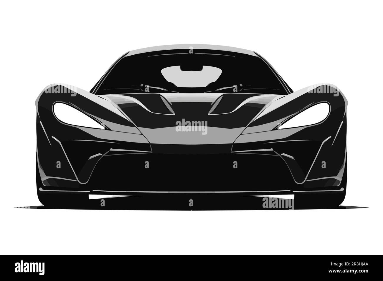 sport car vector silhouette. front view. Vector illustration Stock Vector Image & Art Alamy