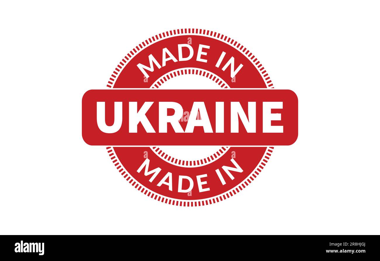 Made In Ukraine Rubber Stamp Stock Vector