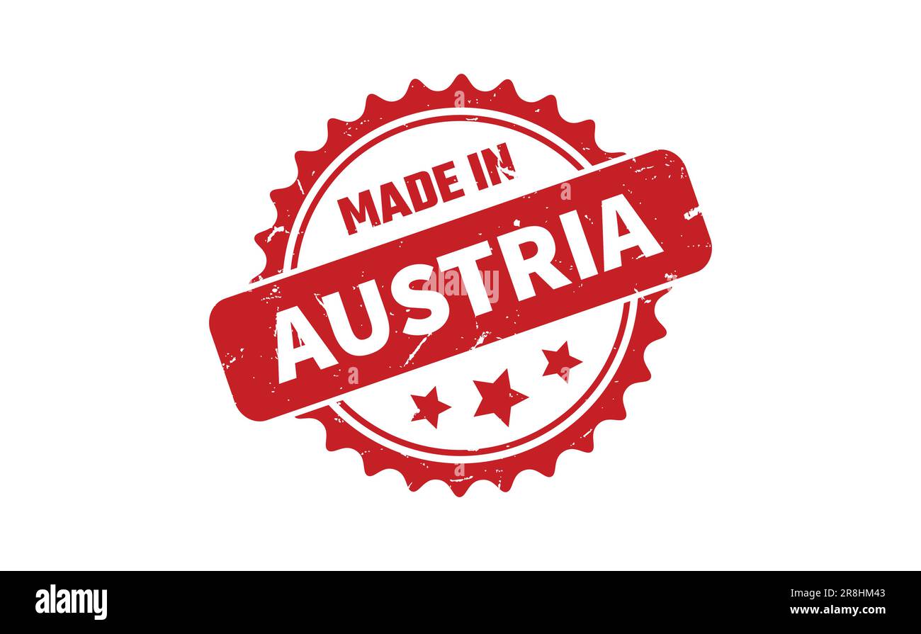 Made In Austria Rubber Stamp Stock Vector
