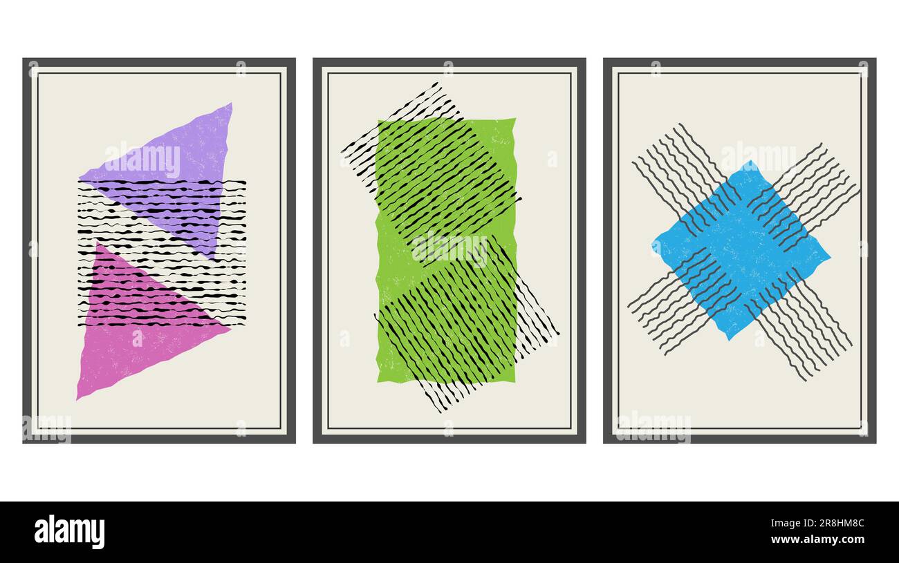 Abstract geometric art for interior design, paintings, covers, posters ...