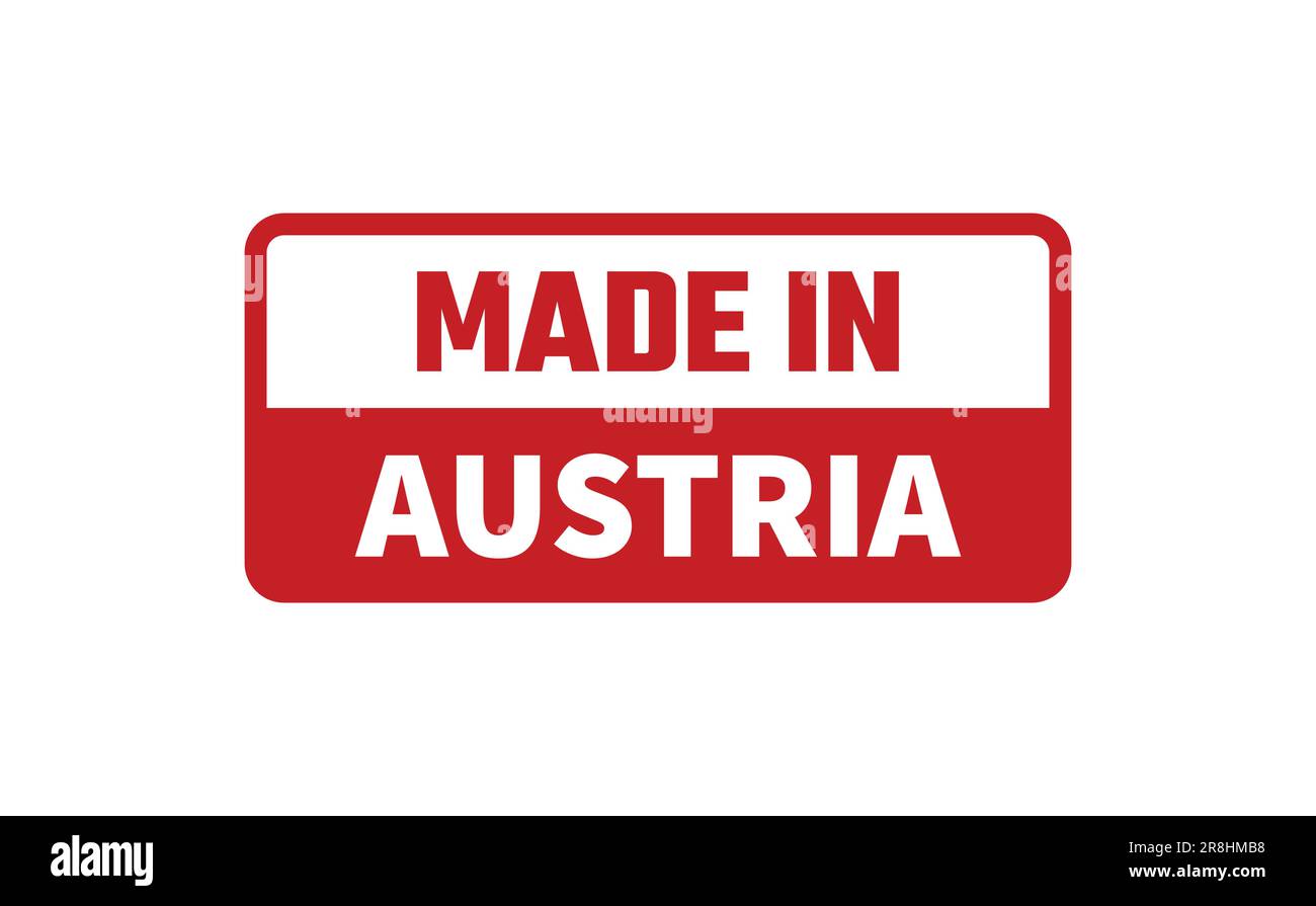 Made In Austria Rubber Stamp Stock Vector