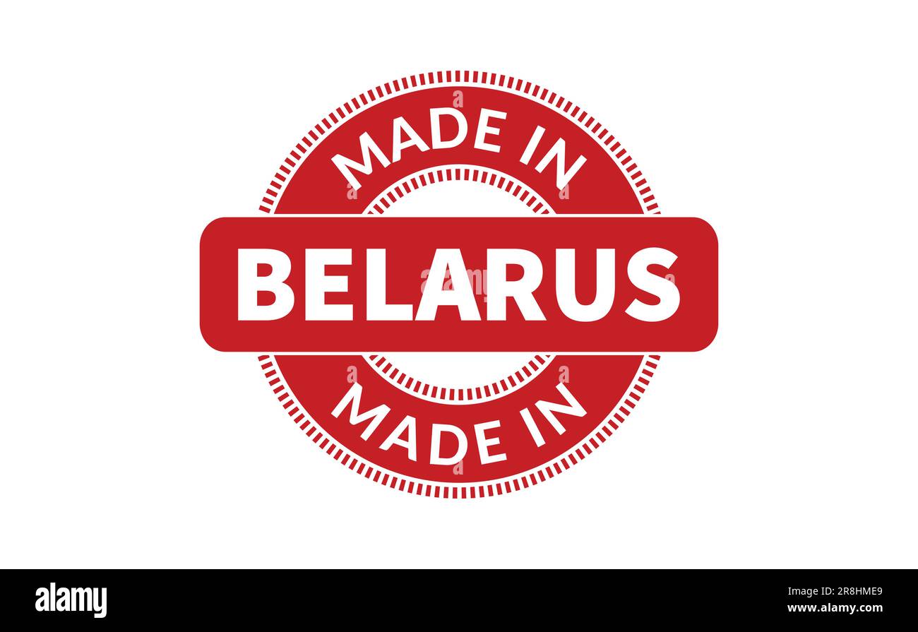 Made In Belarus Rubber Stamp Stock Vector