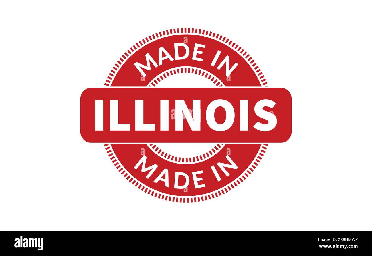 Made In Illinois Rubber Stamp Stock Vector Image & Art Alamy