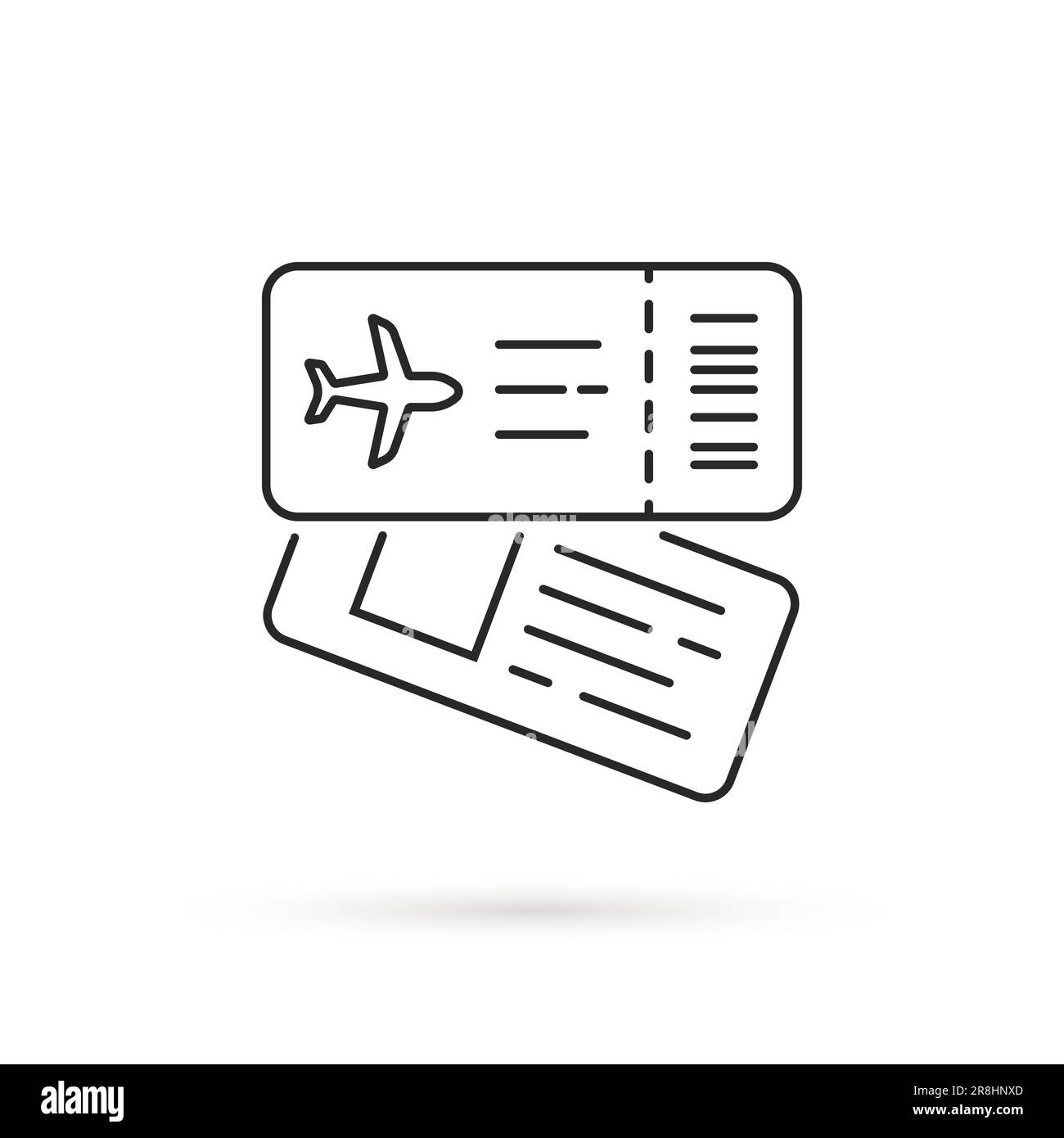 Two airplane tickets icon Stock Vector Images - Alamy