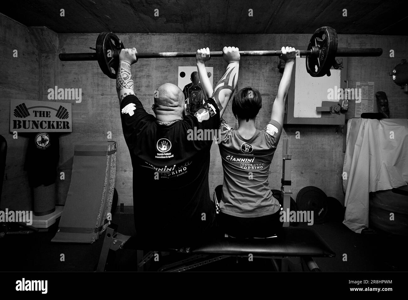 Paolo Sagliocco. The First Strongman in Switzerland Stock Photo