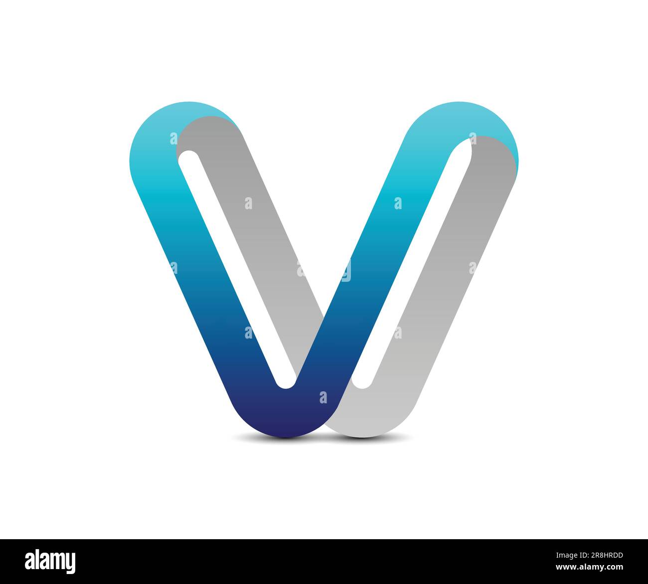 3d v logo design vector icon template Stock Vector