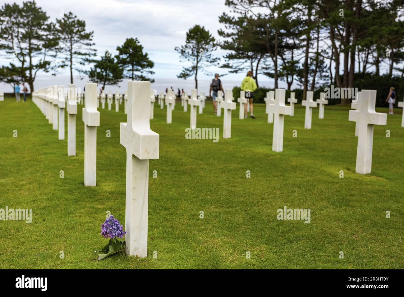 Omaha Beach American Cemetery, Normandy, France, Europe Stock Photo