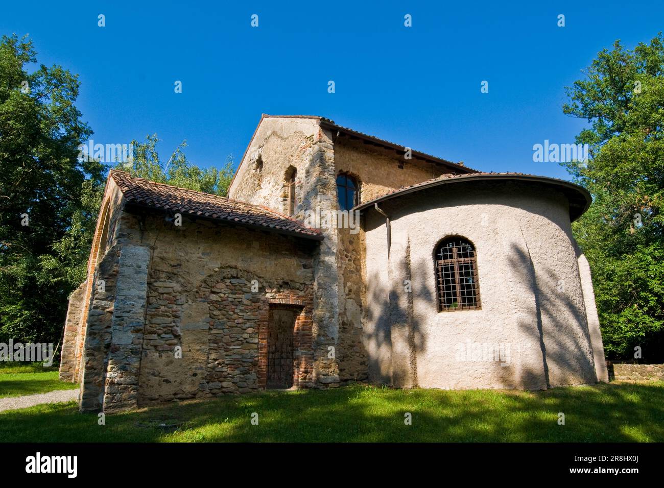 Santa Maria Foris Portas Church. Castelseprio. Varese Province. Lombardy. Italy Stock Photo