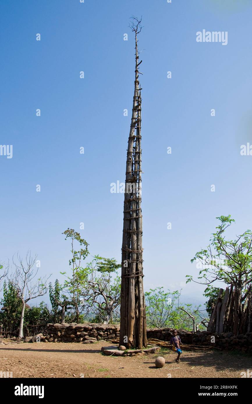 Traditional Village. Konso Land. Konso. Ethiopia Stock Photo - Alamy