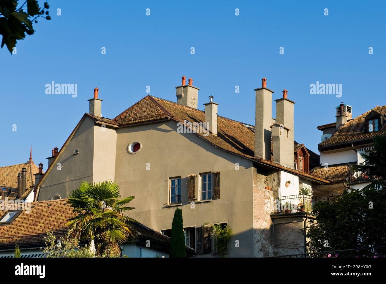 Traditional House. Vevey. Switzerland Stock Photo Alamy