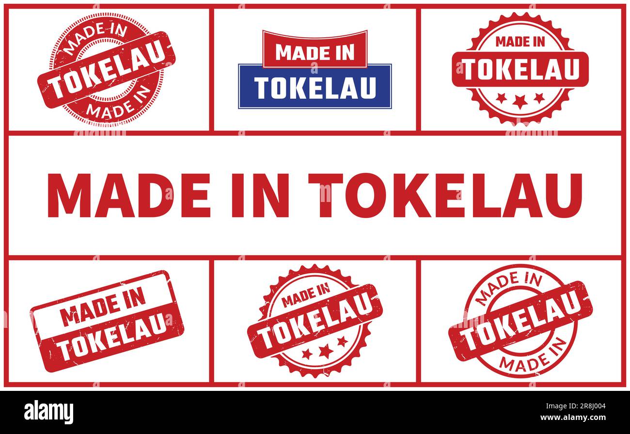 Made In Tokelau Rubber Stamp Set Stock Vector Image & Art - Alamy