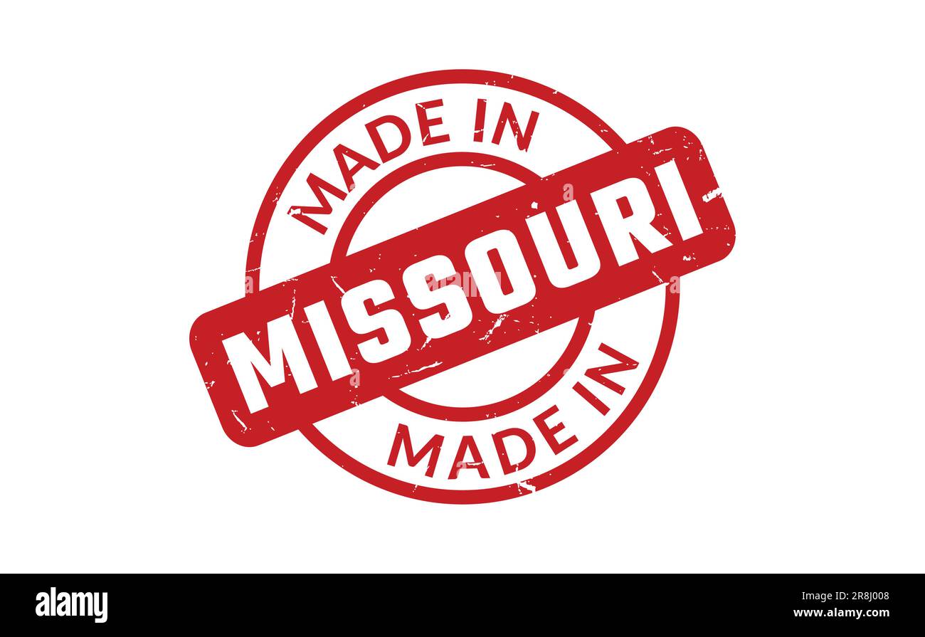 Made In Missouri Rubber Stamp Stock Vector