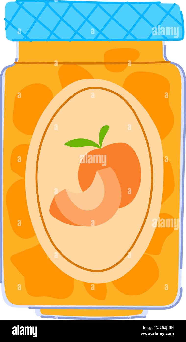 fruit jam jar cartoon vector illustration Stock Vector Image & Art Alamy