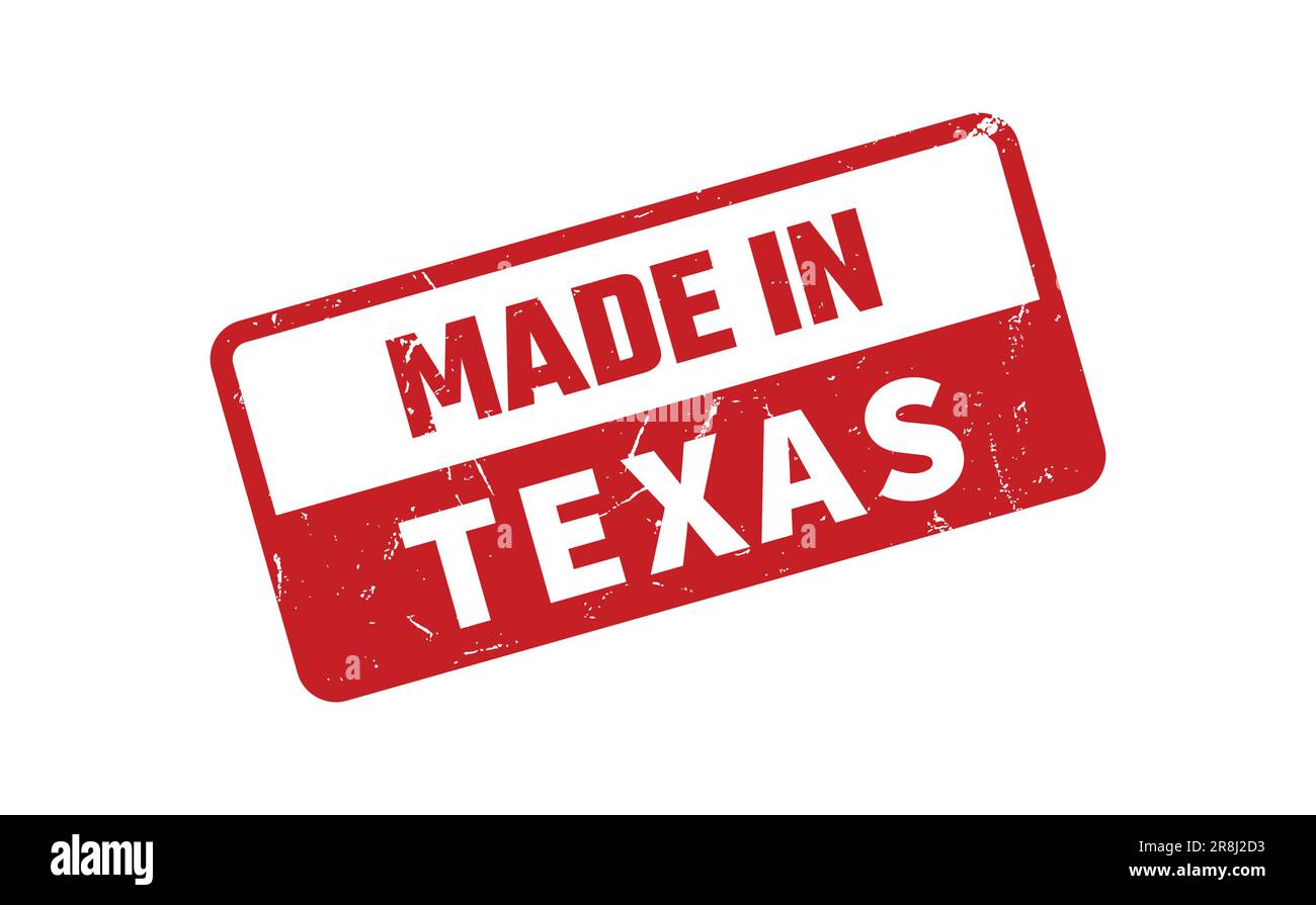 Made In Texas Rubber Stamp Stock Vector