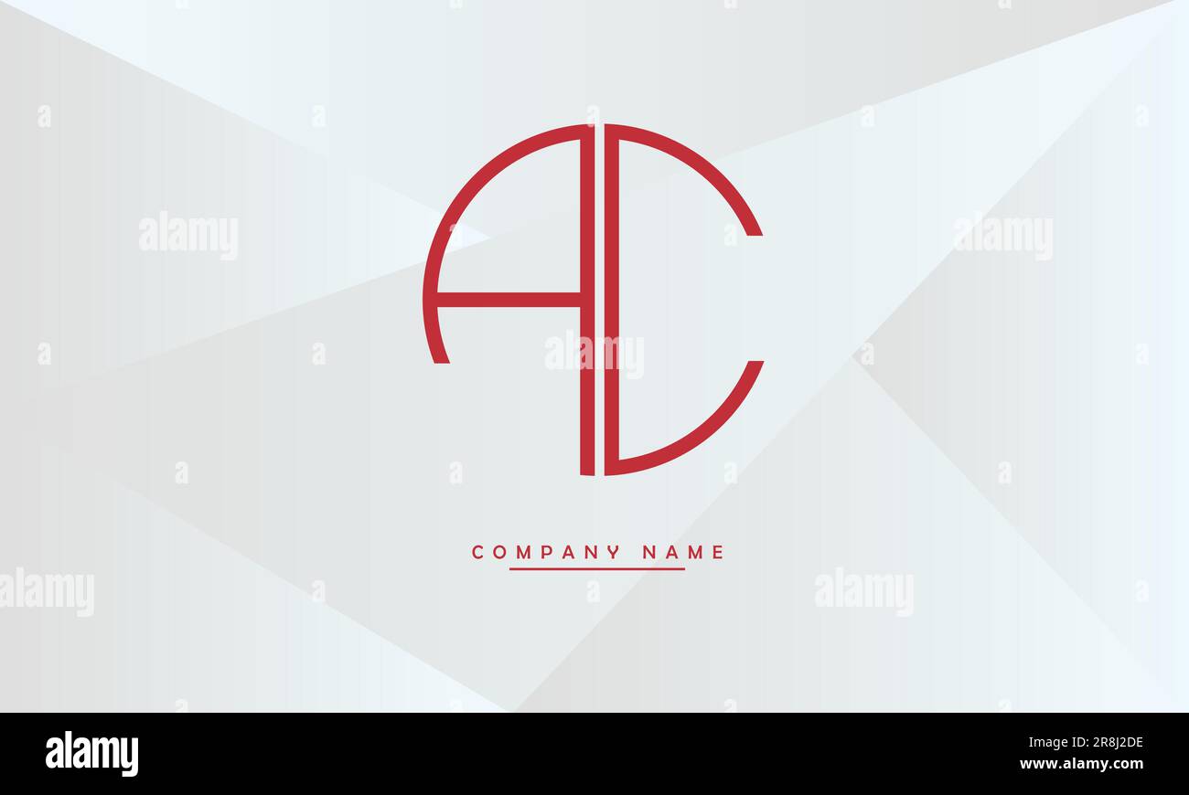 AC, CA Abstract Letters Logo Monogram Stock Vector