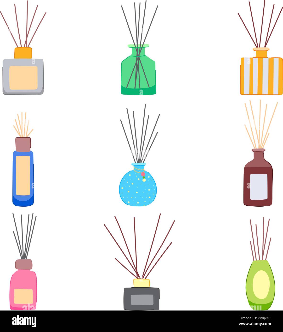 aroma sticks set cartoon vector illustration Stock Vector Image & Art