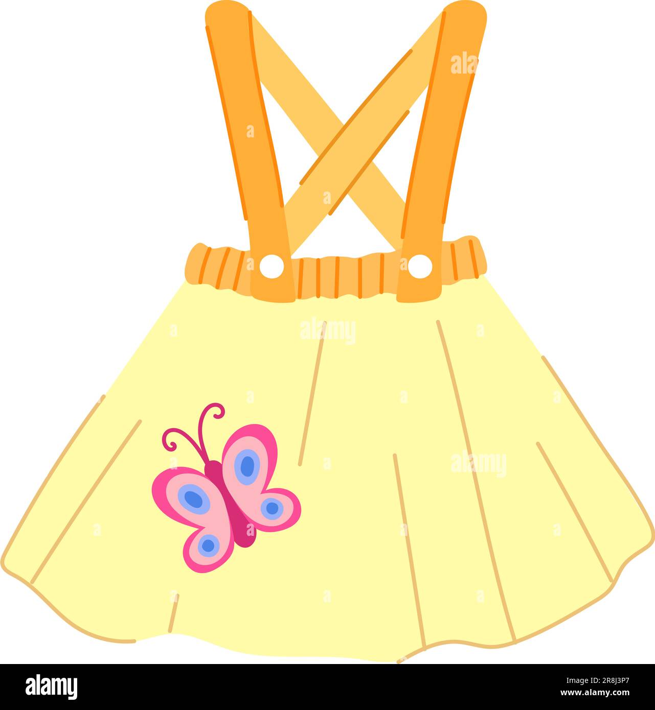 girl skirt baby cartoon vector illustration Stock Vector Image & Art ...