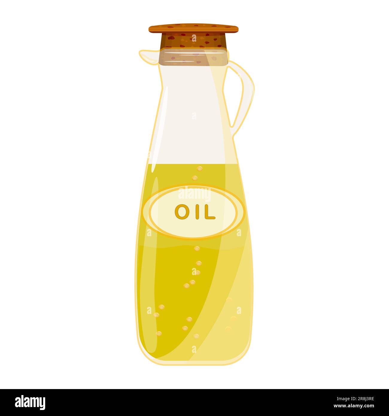 Oil in a bottle. Olive, canola or sunflower oil in decanter. Glass