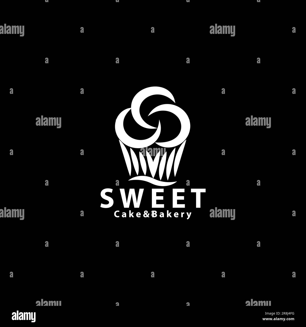 Abstract colorful cupcake logo design vector Stock Vector Image & Art