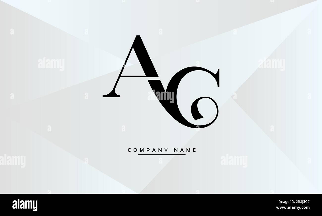 AC, CA Abstract Letters Logo Monogram Stock Vector