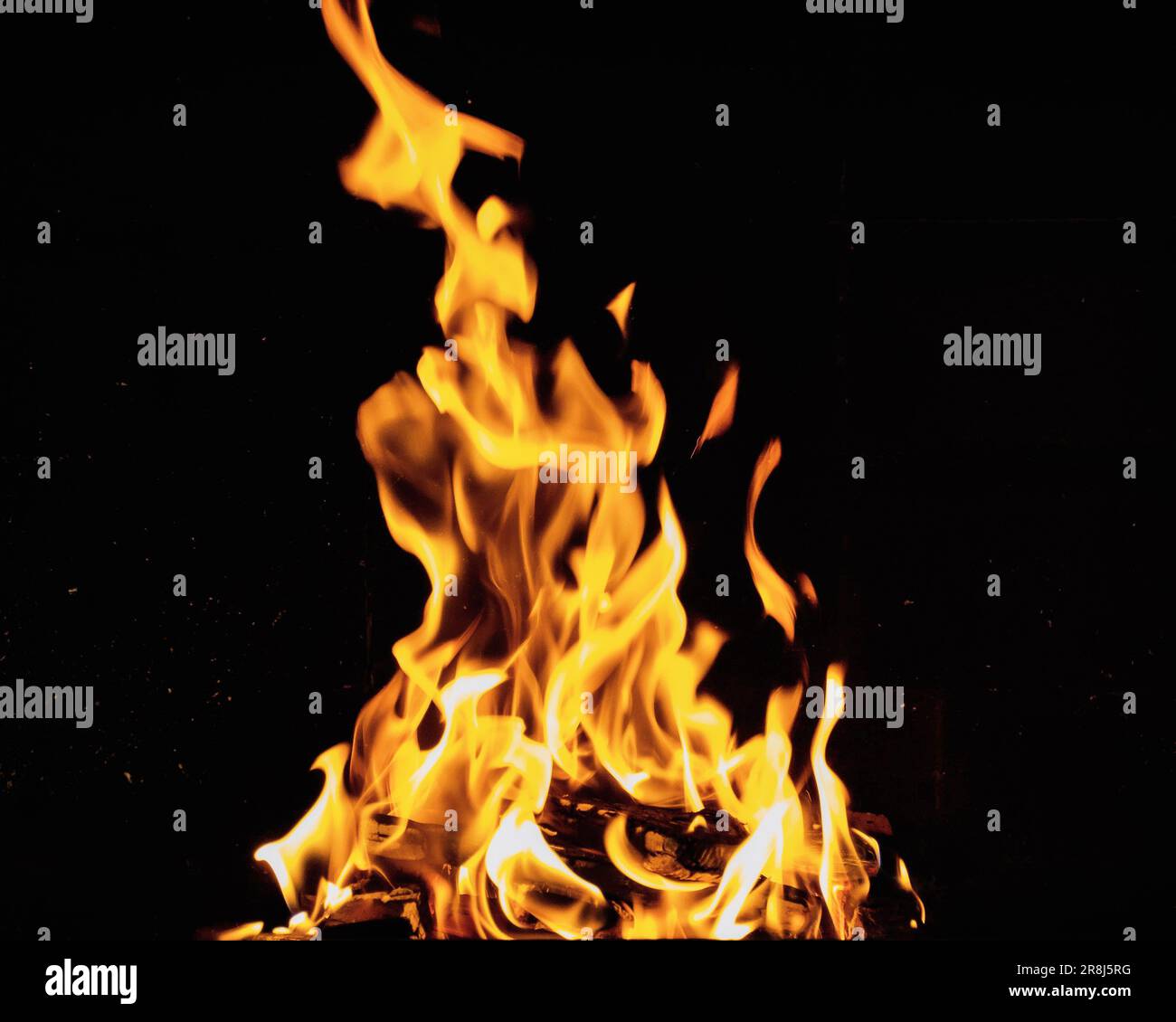 heat and fire energy. textured flames in fireplace. hot temperature