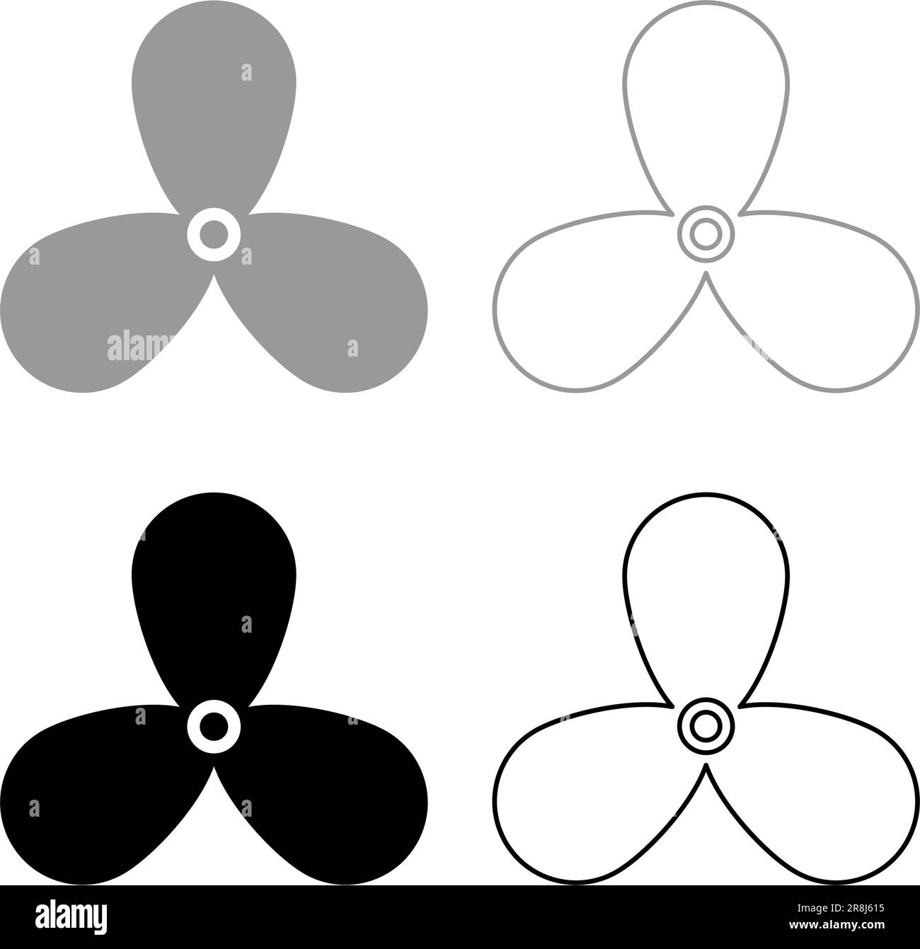 Fan car problem warning cooler set icon grey black color vector