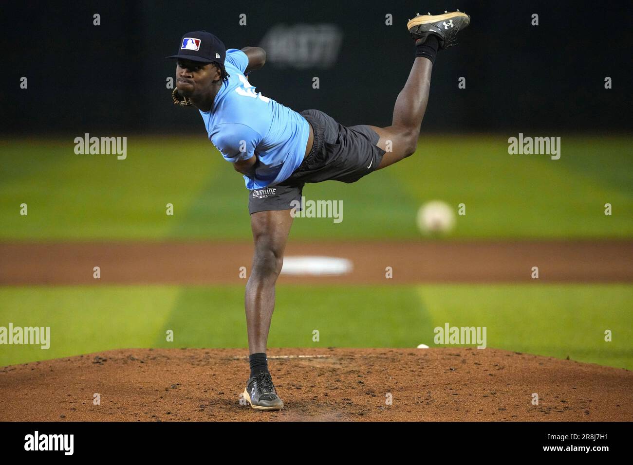 Draft prospect Daniel Brown participates in the MLB baseball draft combine,  Wednesday, June 21, 2023, in Phoenix. (AP Photo/Matt York Stock Photo -  Alamy