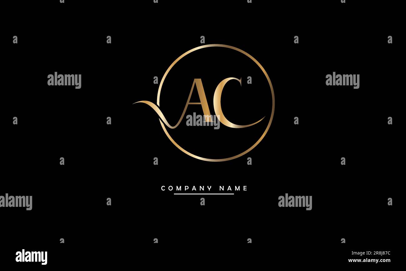 AC, CA Abstract Letters Logo Monogram Stock Vector
