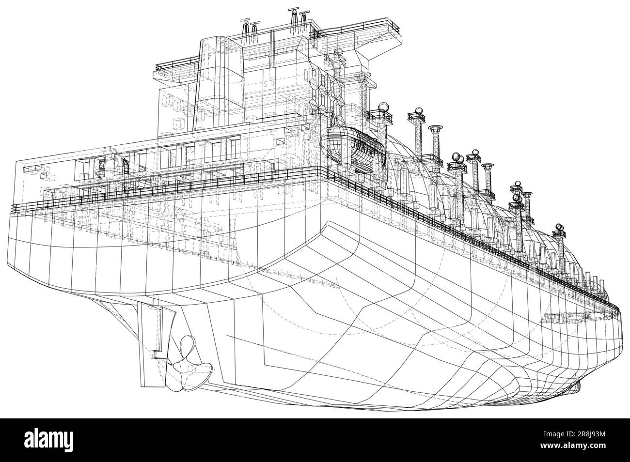 LPG Gas transportation lng tanker ship. EPS 10 Stock Vector