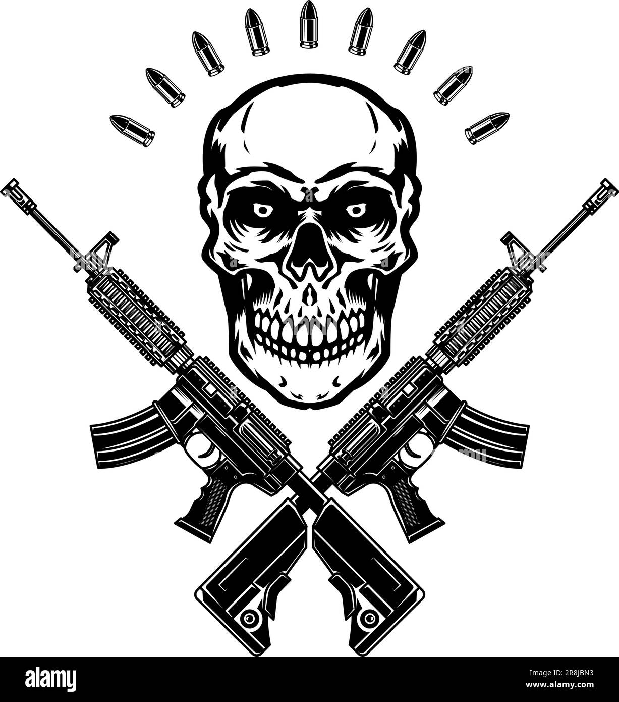 Skull With Guns Logos skull-with-guns-logos