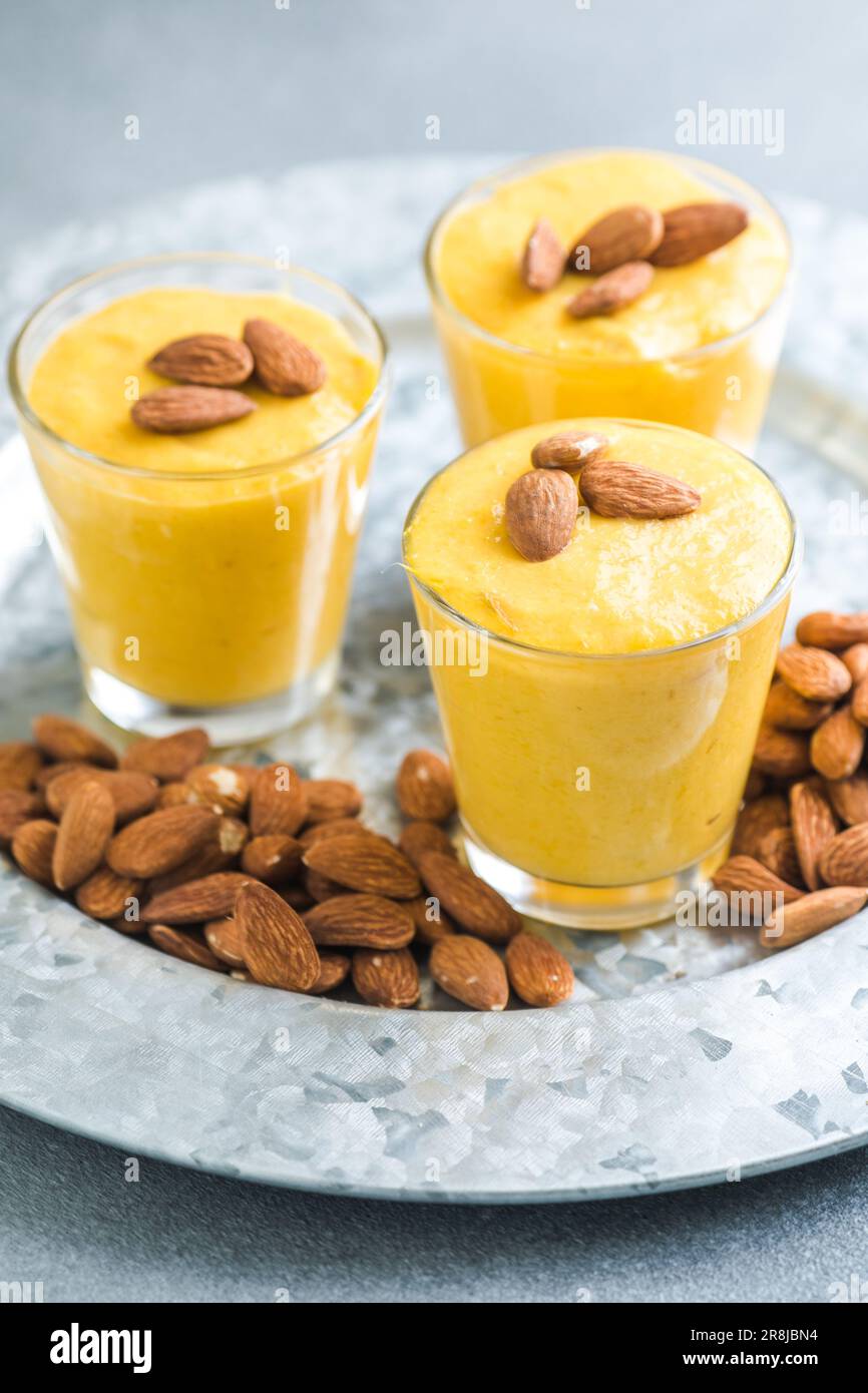 Authentic Indian cold drink made up of curd, milk malai called Lassi in