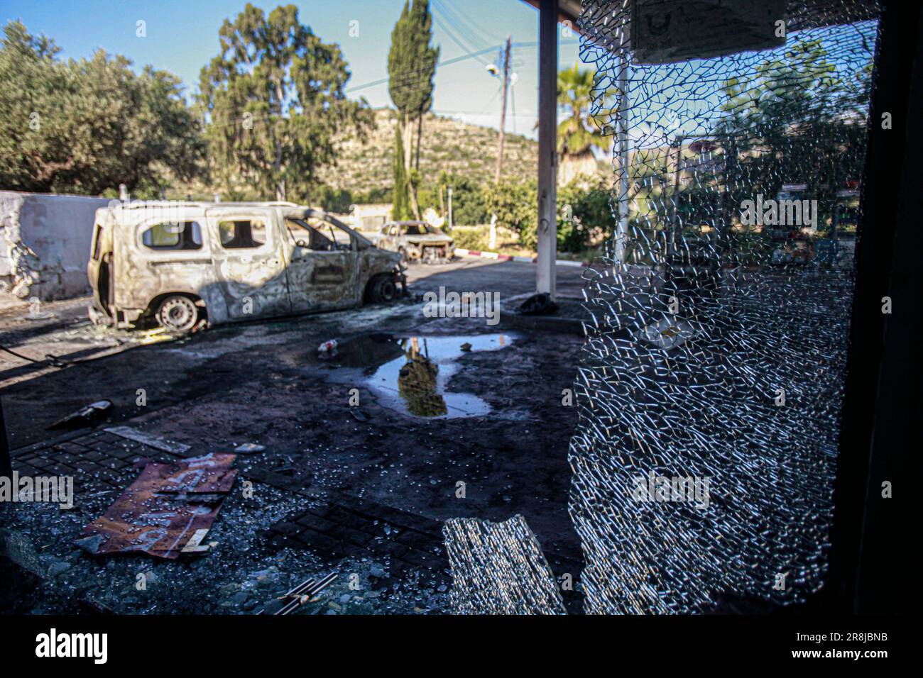 Al Laban Al Sharkiyeh, Palestine. 21st June, 2023. View of a destroyed ...