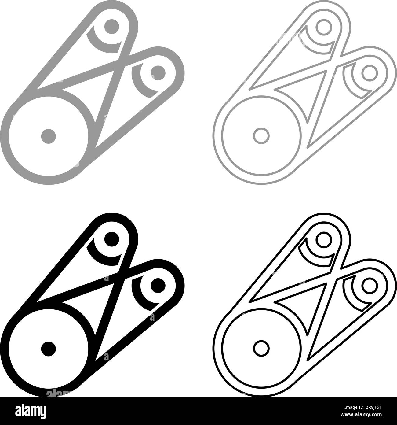 Belt transmission mechanism with three pulleys drive part automobile