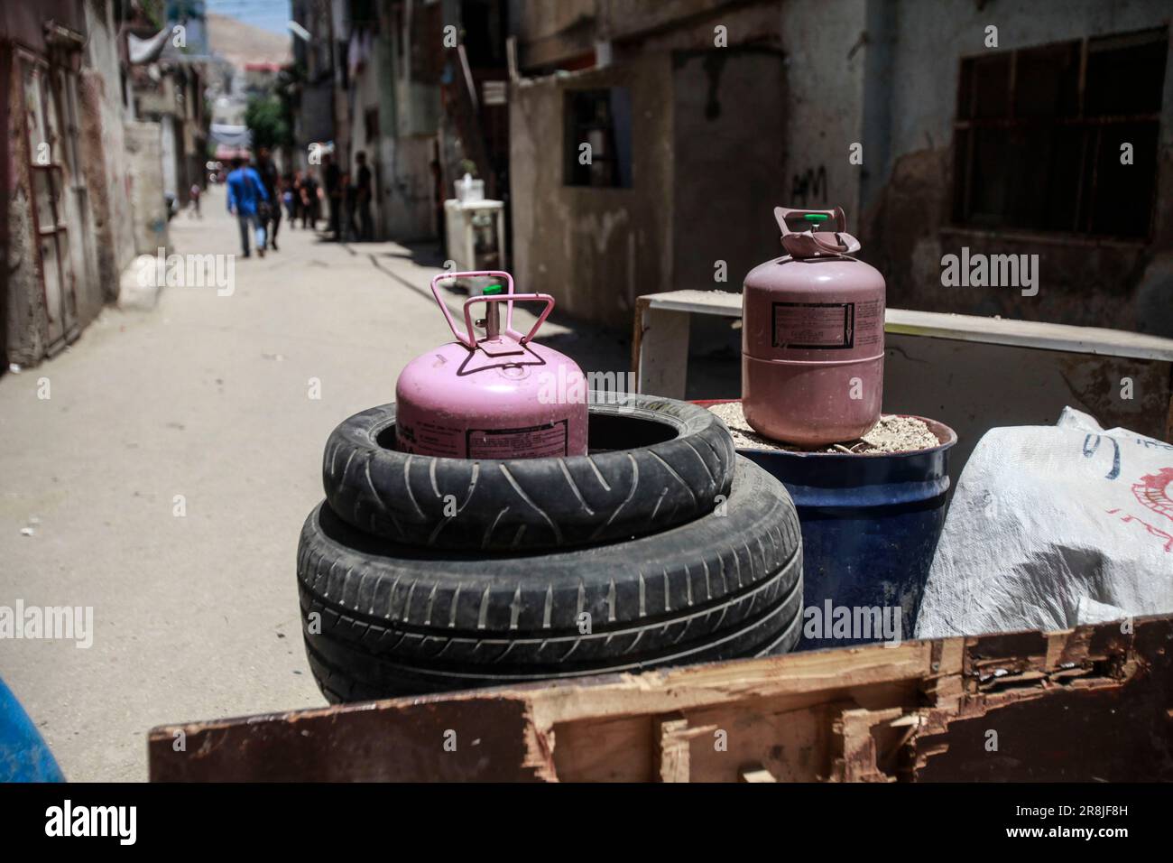 Nablus, Palestine. 21st June, 2023. View of a homemade explosive device ...