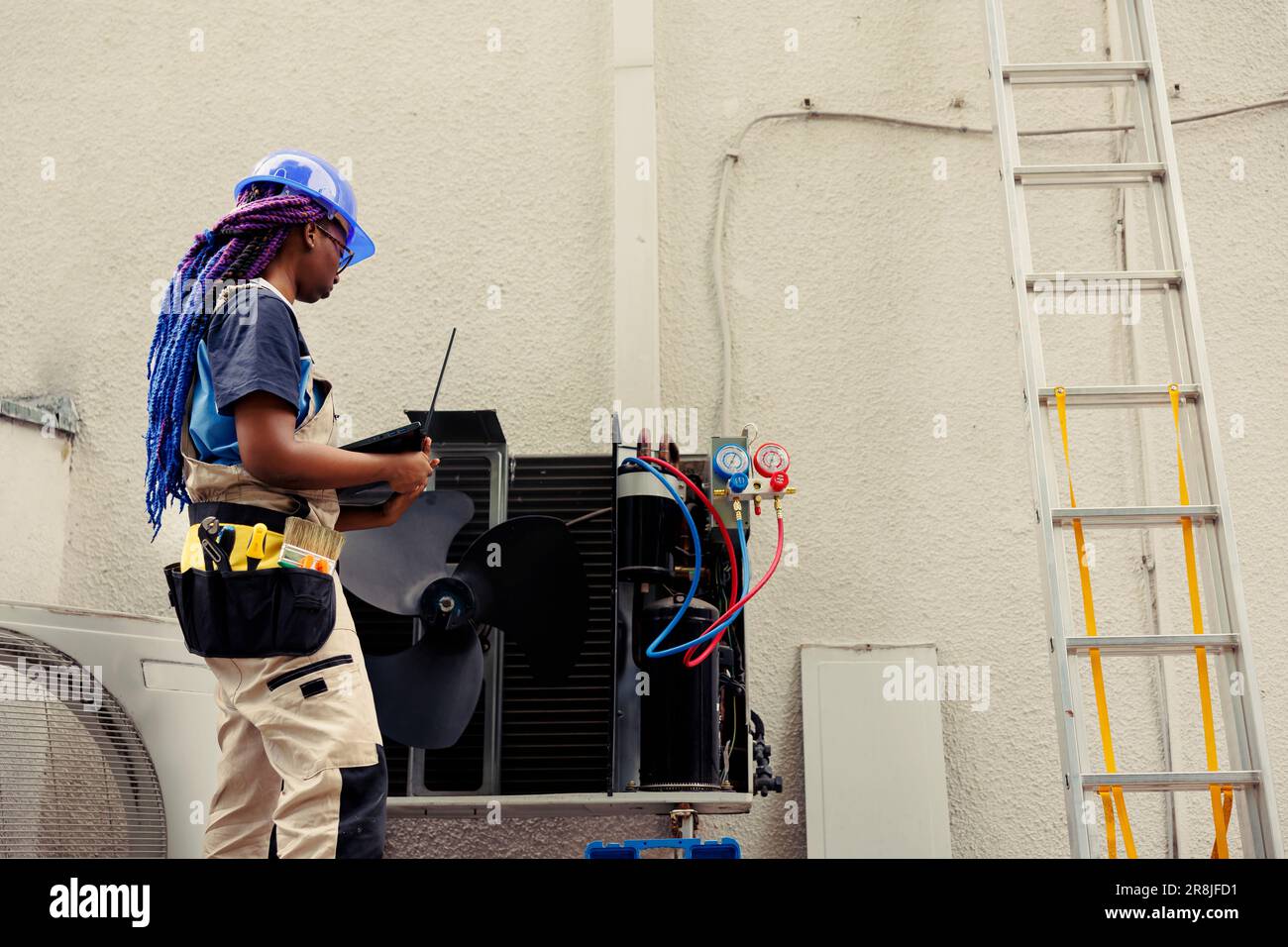 Meticulous wireman commissioned for outside hvac system yearly