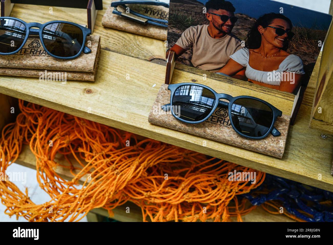Sunglasses made out of recycled plastic from abandoned fishing