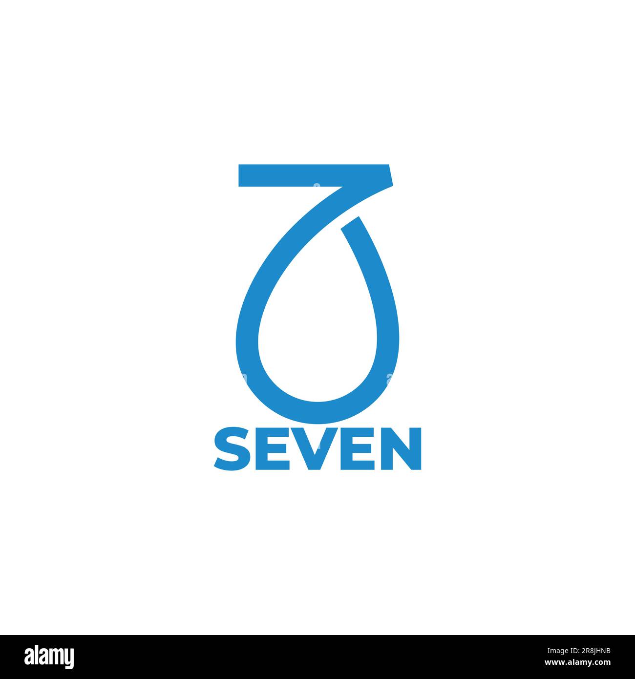 seven water drop simple logo vector Stock Vector