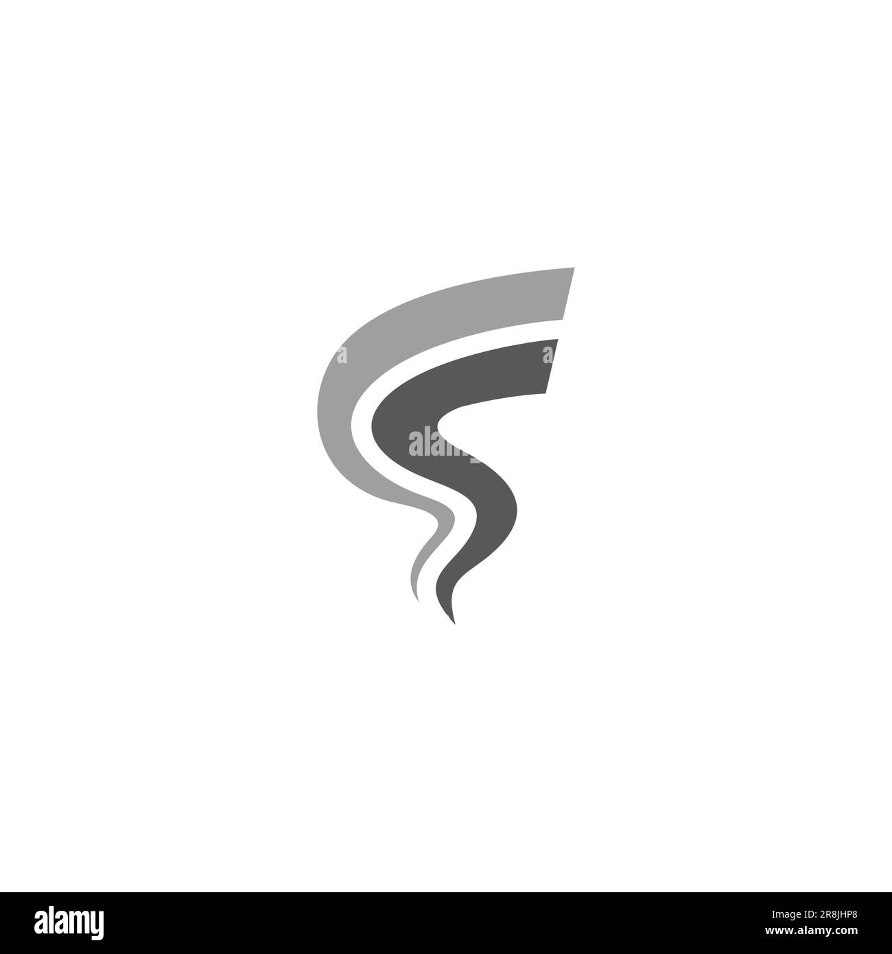 letter s smoke 3d flat logo vector Stock Vector