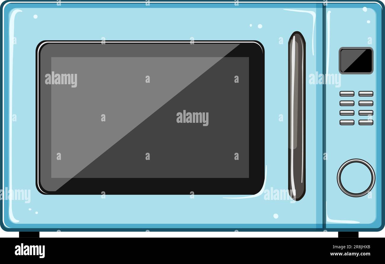 oven microwave kitchen cartoon vector illustration Stock Vector Image