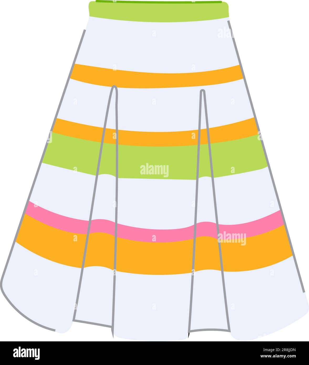 fabric skirt fashion cartoon vector illustration Stock Vector Image