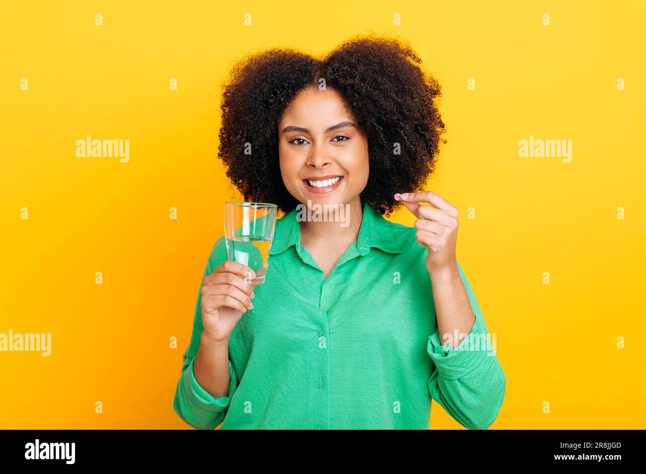 Smiling Intake Daily water intake positive hi-res stock photography and images - Alamy