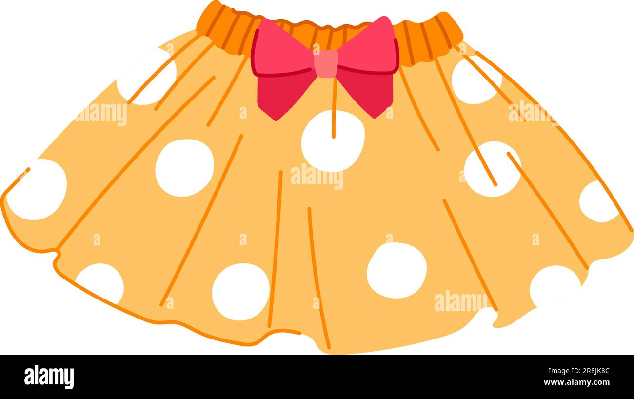 cute skirt baby cartoon vector illustration Stock Vector Image & Art