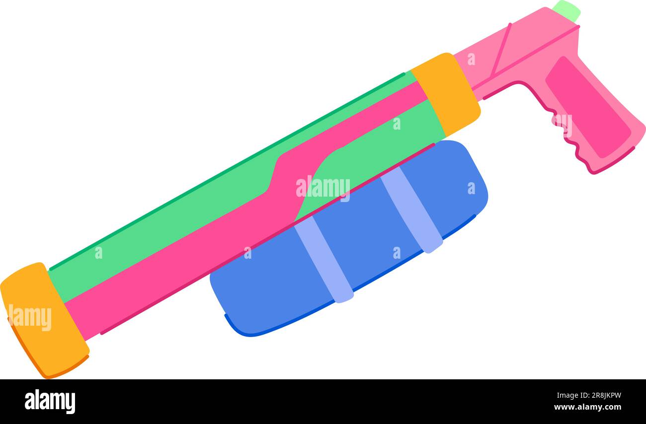 splash water gun cartoon vector illustration Stock Vector Image & Art