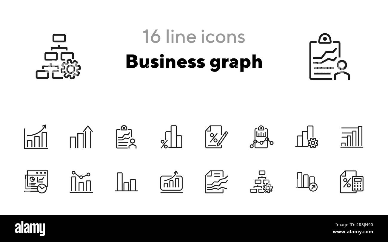 Business diagram icon flat Stock Vector Images - Alamy